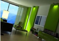 绿色现代客厅3D模型