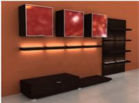 现代风格电视墙3D模型
