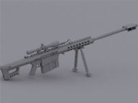 美军m82自动步枪3D模型