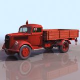 红色卡车3D模型