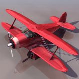红色飞机3D模型