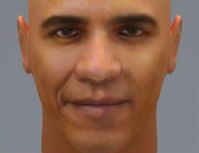 美国总统奥巴马头部3D模型