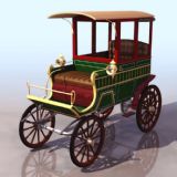 木制马车3D模型