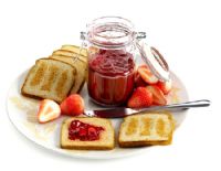 面包,草莓酱,果酱,草莓营养早餐3D模型