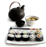 饭团 海苔卷饭 茶 豆腐汤 寿司食品3D模型