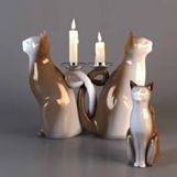 瓷器烛台,蜡烛灯3D模型