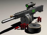 USAS自动散弹枪3D模型