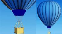 蓝色的热气球3D模型