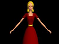 金发女郎3D女性人物模型