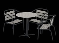 3D室外休闲桌椅设施模型