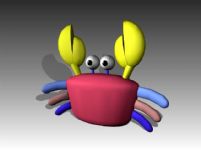 螃蟹卡通动物3D模型