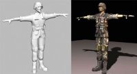 迷彩服的士兵,maya人物模型