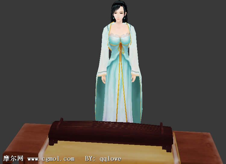 仙剑奇侠传,琴姬3d模型