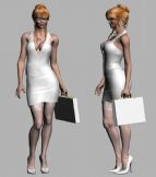 漂亮性感的商务女性,3D人物模型