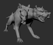 三头狼,地狱犬,三头地狱犬3D模型