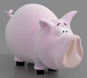 粉色可爱小猪储蓄罐3D模型