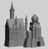 欧式城堡的3D模型