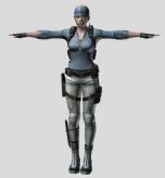 游戏生化危机5中的一个武装女主角3D模型