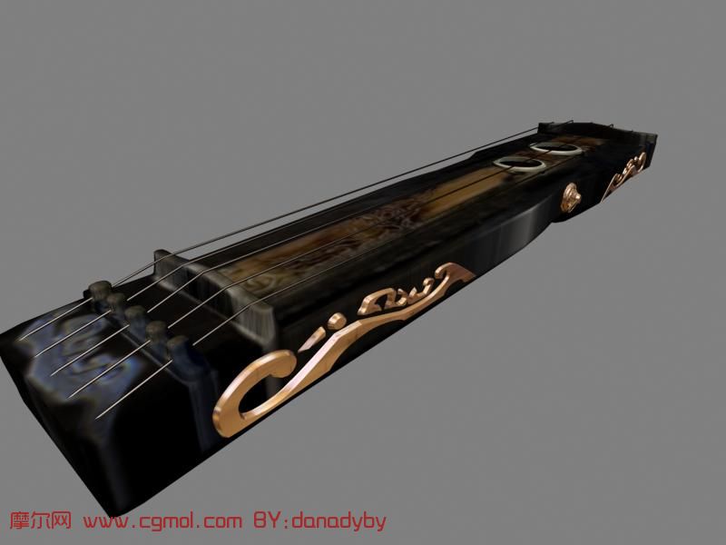 古琴,古筝3d模型