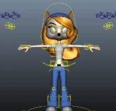 可做绑定动画练习的小狐狸MM,maya模型