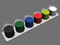 颜料,颜料桶3D模型