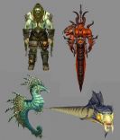 网游神话中的四个怪物3D模型