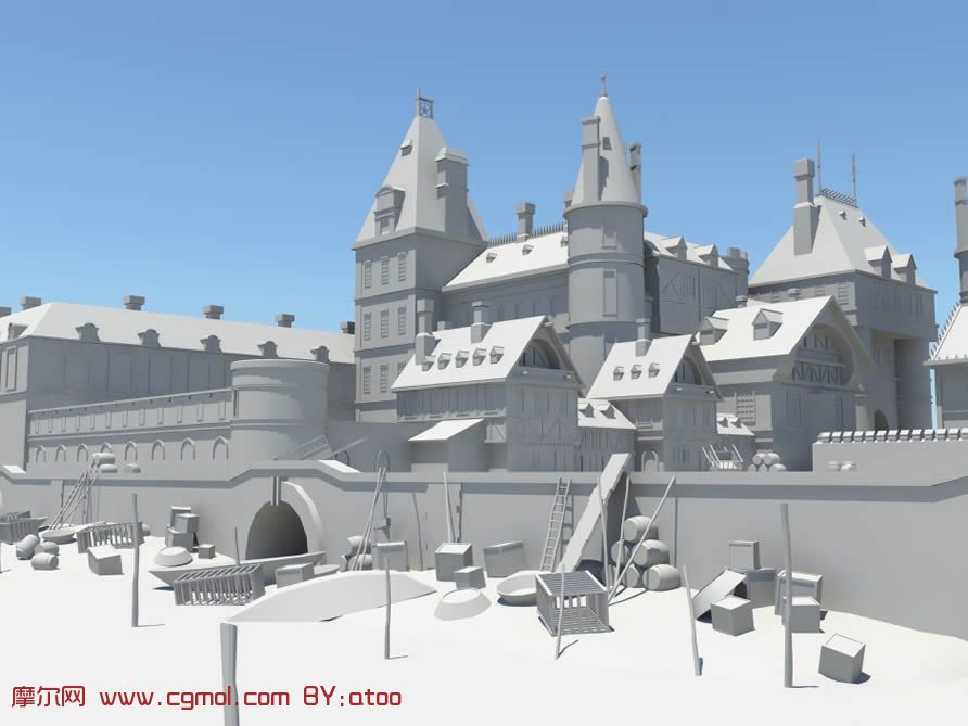 城堡建筑场景3d模型