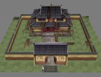 仙剑奇侠传之正在维修的寿阳寺院3D模型