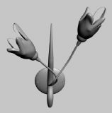花朵形状的床头灯3D模型