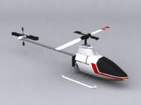 白色小型直升机3D模型