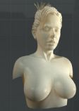 女性人体半身像3D模型