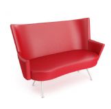 红色双人沙发椅3D模型