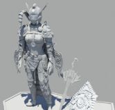 剑士,maya科幻角色模型