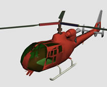 直升飞机,3D飞机模型