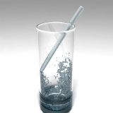 注水的玻璃杯3D模型