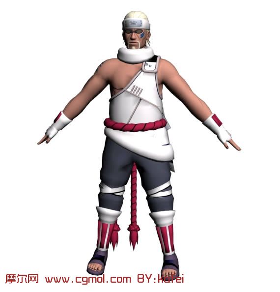 动漫火影忍者中的八尾人柱力奇拉比3D模型_卡通角色_动画角色_3D模型免费 