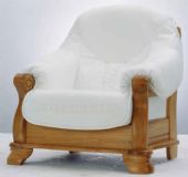 简约欧式真皮单人沙发3D模型