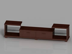 简约木质电视柜,3D家具模型