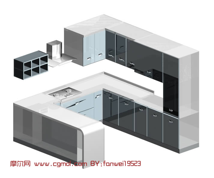 橱柜3d模型下载,其他,室内模型