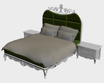 简易双人床3d模型