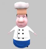 maya卡通厨师,烹饪师模型