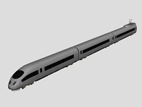 列车,地铁,和谐号3d模型