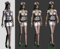 高挑极品美腿护士3d模型(带bip走路动作)
