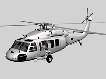 黑鹰直升机3d模型