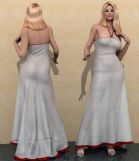 着吊带裙的时尚女人3D模型