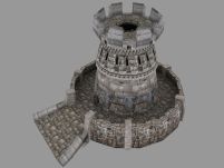 魔兽世界人类防御塔3D建筑模型