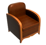 木制扶手沙发椅3d模型