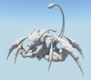 蝎子怪物maya模型(带骨骼绑定)