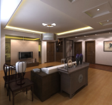 现代中式客厅3d模型