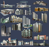 别墅,校门,商业楼,学校,写字楼,大厦等二十款3D建筑模型